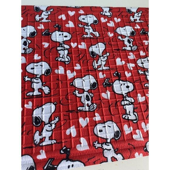 Peanuts Snoopy Valentines Outdoor Rubber Door Mat Rug 18X30” Red Hearts NEW - Picture 5 of 14